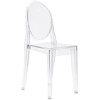 ghost chairs poly and bark burton side chair, clear EVNHEIZ