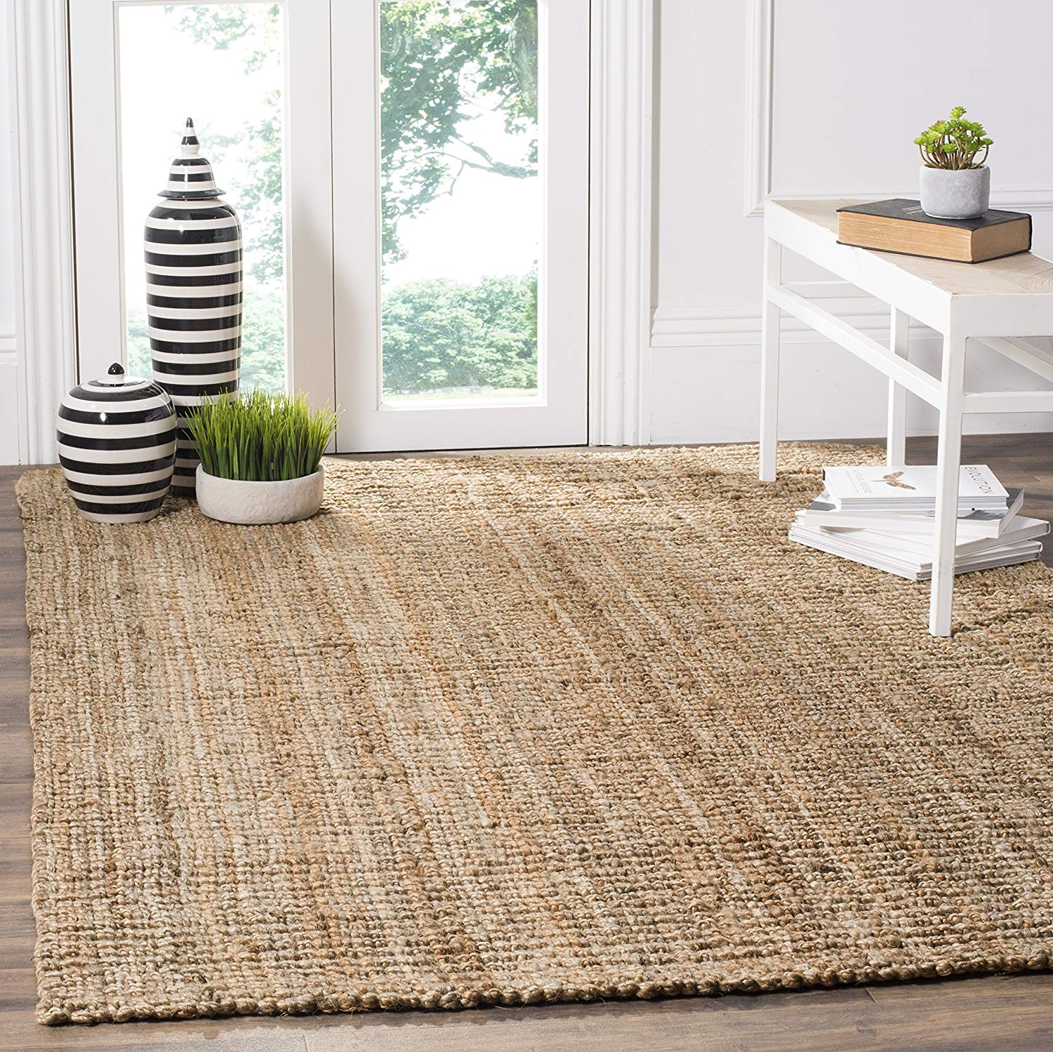 jute rug amazon.com: safavieh natural fiber collection nf447a hand woven natural jute  area rug CCFCBRR