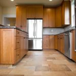 kitchen floors spacious kitchen with wood and tile YPISTXJ