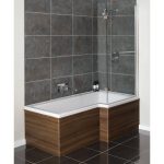 L shaped bath moods designer l shaped bath screen 815mm x 1500mm - qfl0016 UPAGTWO