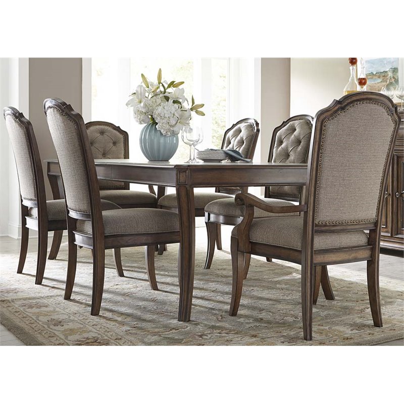 liberty furniture amelia 7 piece dining set in antique toffee APKSBMT