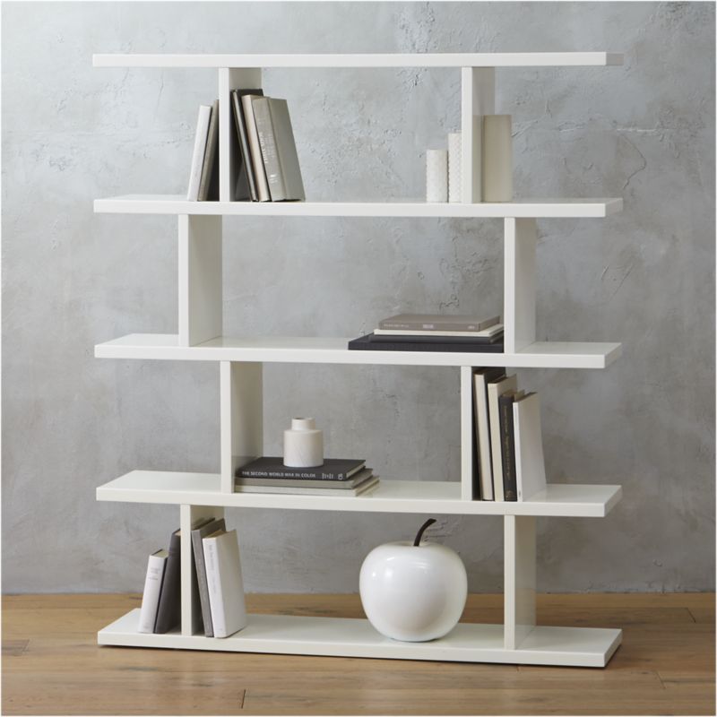 Modern Bookshelf 3.14 modern white bookcase + reviews | cb2 JGNDLAQ