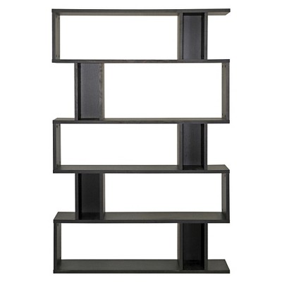 Modern Bookshelf goodwin 5 level modern bookshelf dark brown - baxton studio : target NRUSIYV