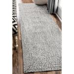 oliver u0026 james rowan handmade grey braided runner rug ... WZBPGTM