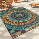 outdoor area rugs amazon.com: contemporary, bohemian style 5u0027 x 8u0027 indoor/outdoor stain  resistant geo bongkok WXCNERT