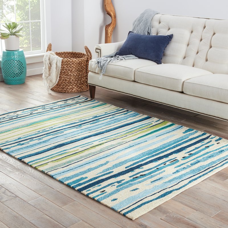 outdoor area rugs angelina hand-hooked polypropylene blue/green outdoor area rug CXWGIJE