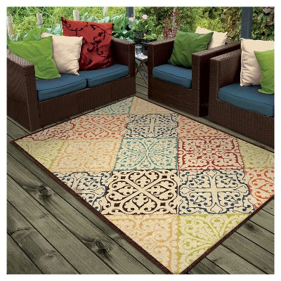 outdoor area rugs orian rugs walker promise indoor/outdoor area rug : target IVSYYDG