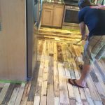 pallet wood floor the resin getting applied. wood floorpallet ... CNKVEKI