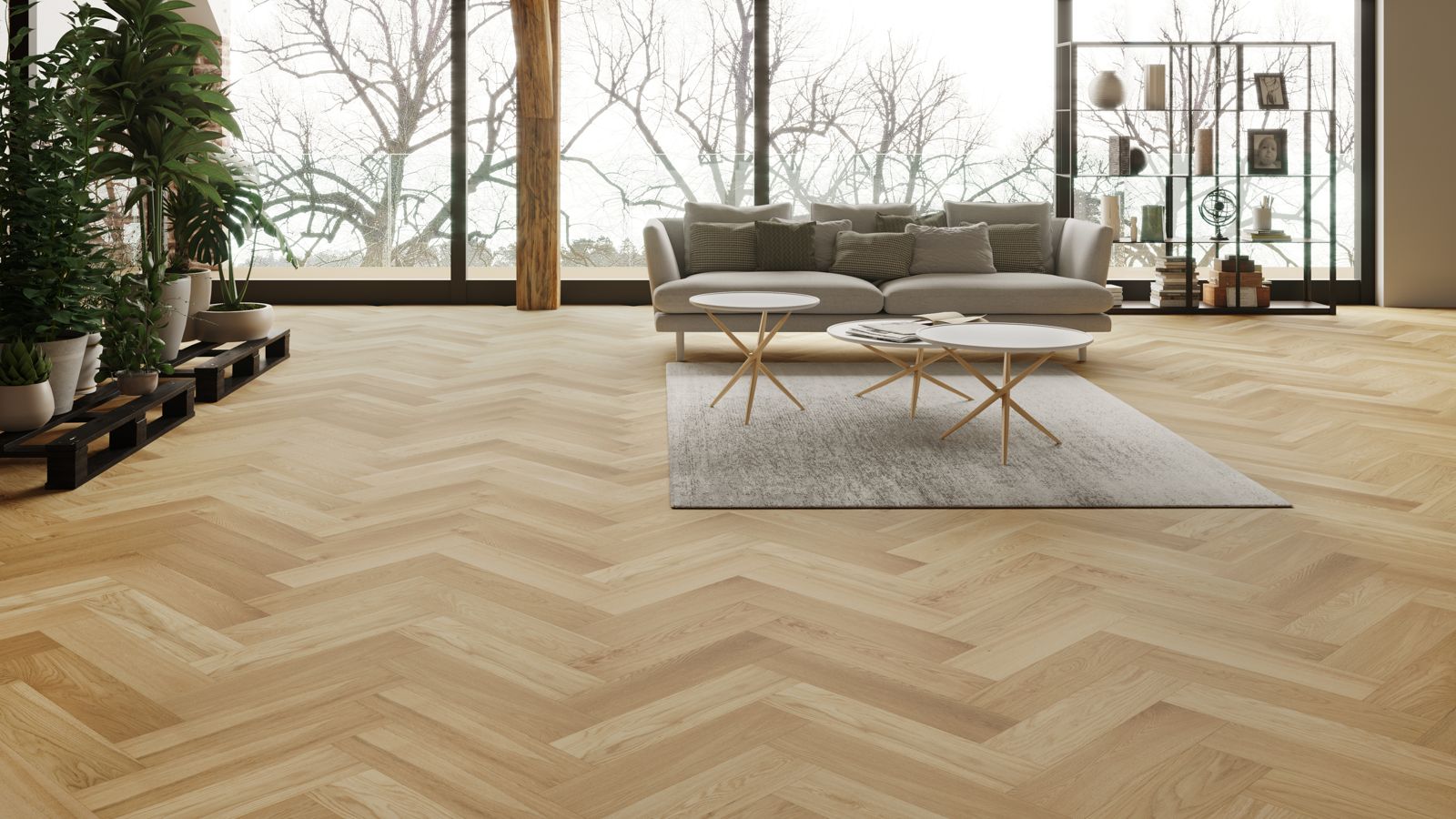 parquet floor natura oak brushed matt lacquer herringbone engineered parquet OUVLODL