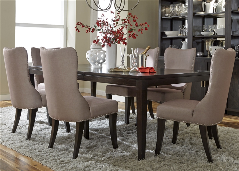 platinum 7 piece dining set in satin espresso finish by liberty furniture - QZCTXIF