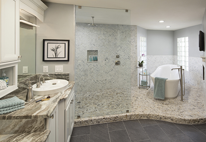 Have an exotic bath with remodeled bathrooms