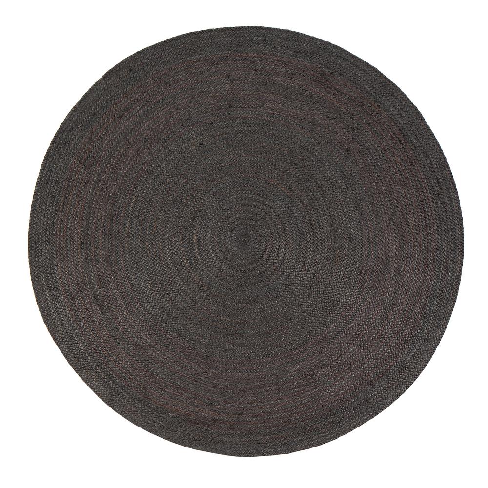 round area rugs anji mountain kerala gray 6 ft. x 6 ft. jute round area rug ZXJLOMX