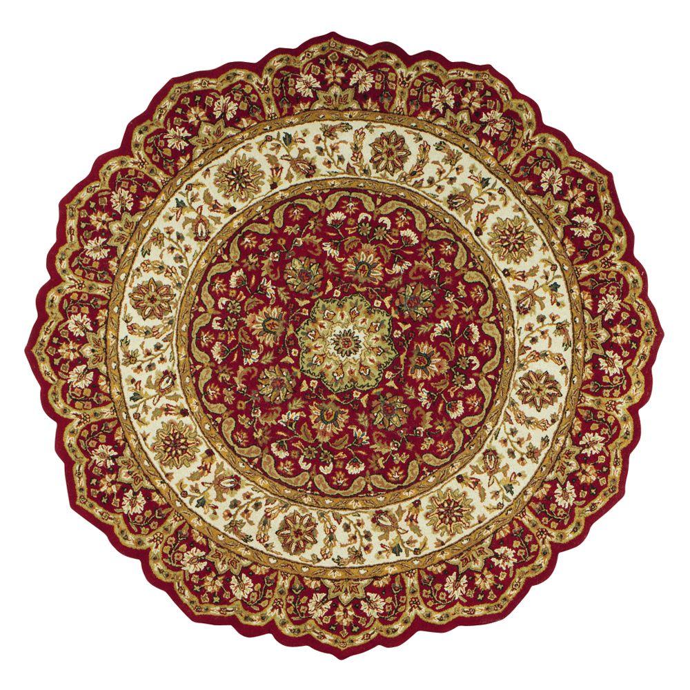 round area rugs home decorators collection masterpiece red 6 ft. round area rug DIXYQVK