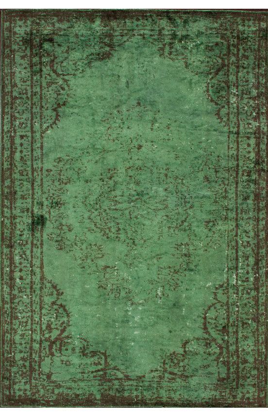rugs usa reclaimed vintage havva overdye green rug RAGPNDS