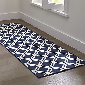 runner rug arlo ii indoor/outdoor blue lattice rug runner NMDXHOF