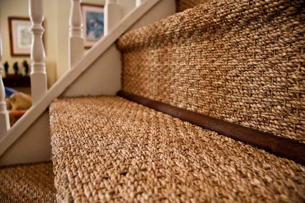 seagrass carpets seagrass carpet stairs PBEVBVJ