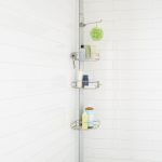 shower shelves stainless steel tension pole shower caddy ... YBTBYGR
