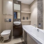 small bathroom design minimalist design with repeated tile patterns BFWSUAO