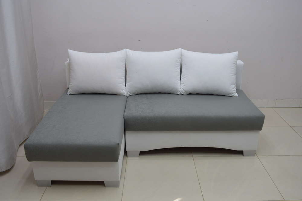 Small Corner Sofa small corner sofa bed picco, white/ dk grey suedline fabric EGTCATL