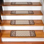 stair carpet carpet stair treads - caramel scroll border EJMDLSH