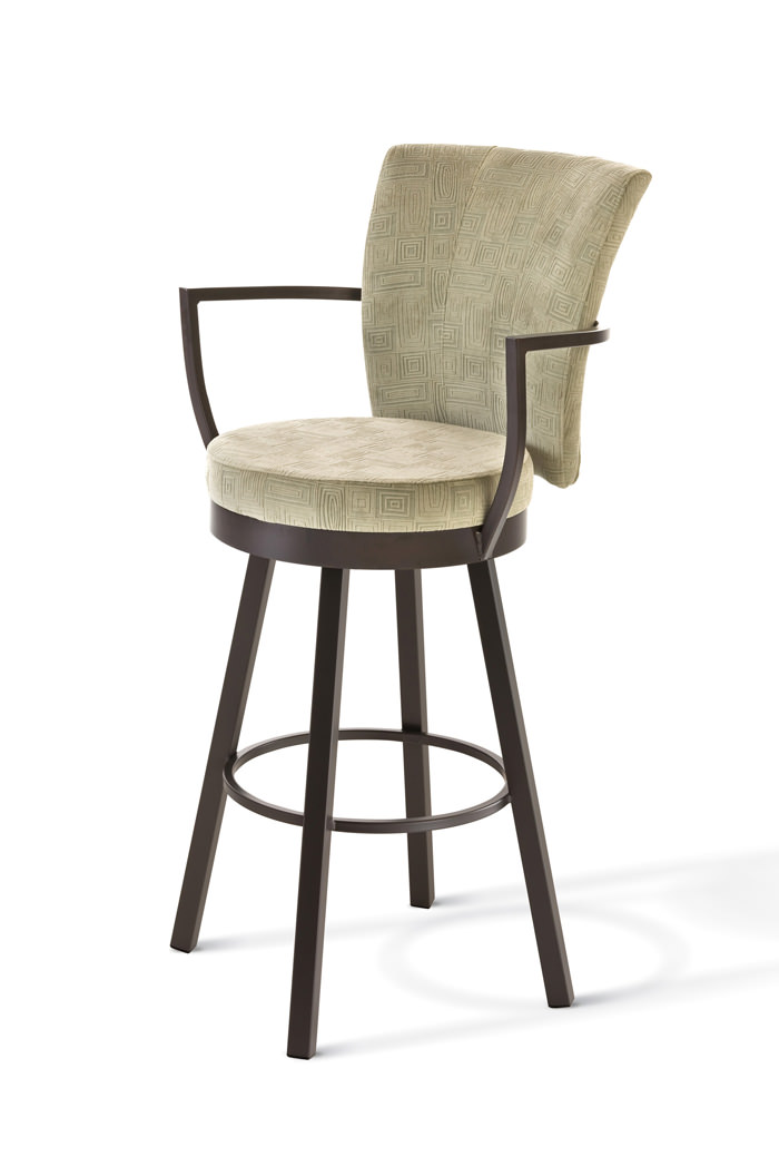 Swivel Bar Stools With Arms amisco cardin swivel stool with arms and back amiscou0027s cardin swivel  barstool AZIOWKW