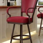 Swivel Bar Stools With Arms callee laguna swivel stool with arms and red vinyl ... NYXAKUY