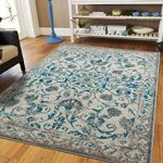 teal area rug amazon.com: traditional vintage area rug distressed rug teal blue gray  beige 8x11 XQJCFRO