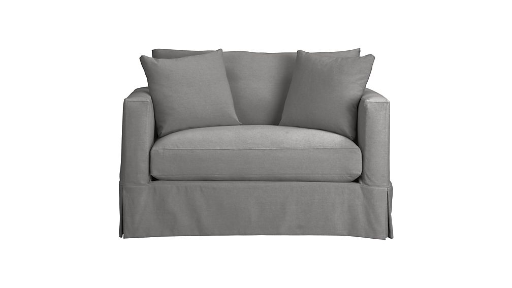 Twin Sleeper Sofa willow grey twin sofa sleeper with air mattress + reviews | crate and SRQCSKD