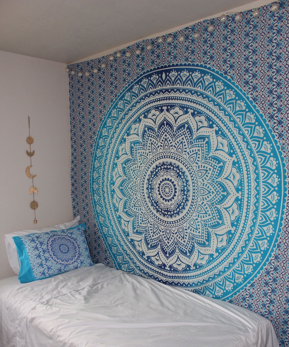 Wall Hangings blue multi indian ombre mandala wall tapestry, hippie bedding -  royalfurnish.com XECILOE