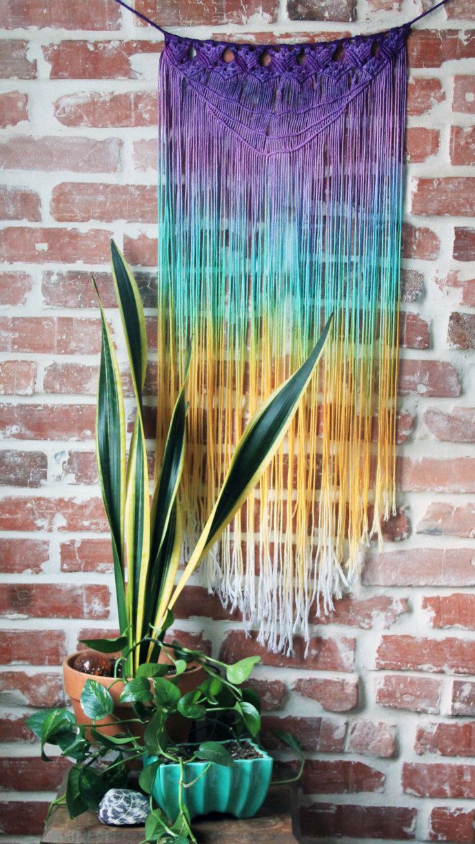 Wall Hangings view in gallery macrame wall hanging from etsy shop slow down productions UBMZHMF