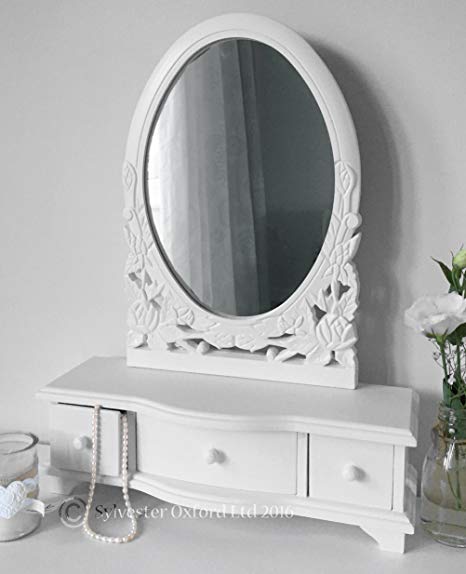 white dressing table mirror with drawers ERESIUP