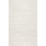 white rugs arviso hand-woven wool white area rug SGDYDOD