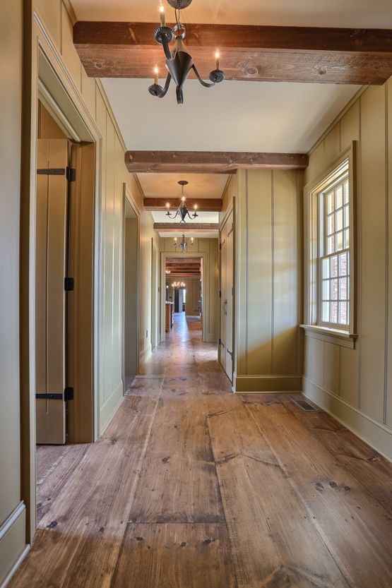 wide plank hardwood flooring wide plank wood flooring | interior hallway | classic colonial homes  architecture WAHGMDF