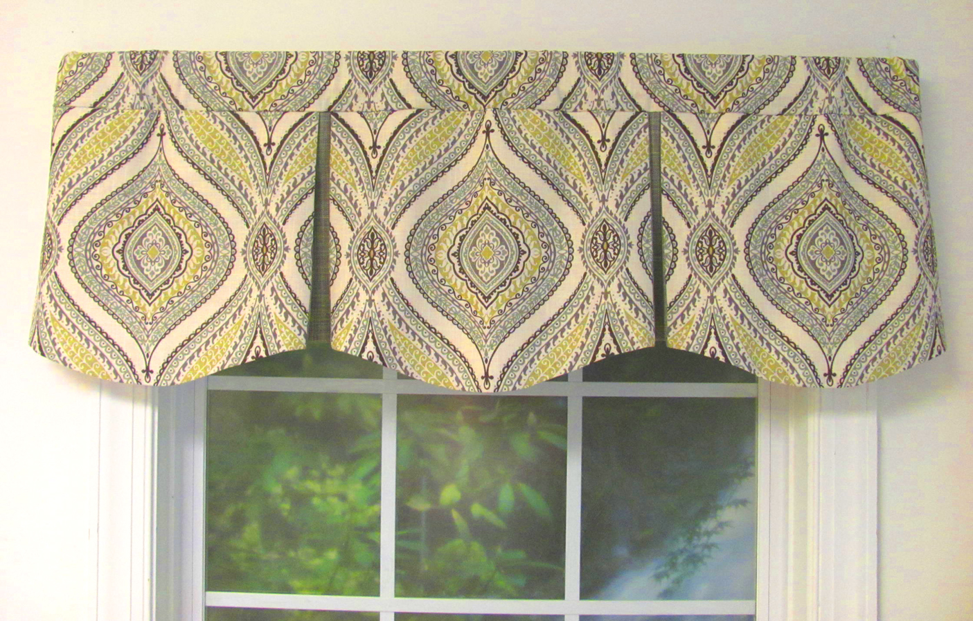 Window valances monica greystone curved box pleat valance GXEQKAP