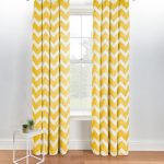 Yellow Curtains chevron eyelet curtains - yellow XQJSPCM