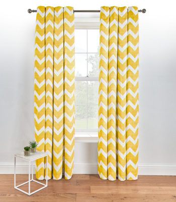 Yellow Curtains chevron eyelet curtains - yellow XQJSPCM