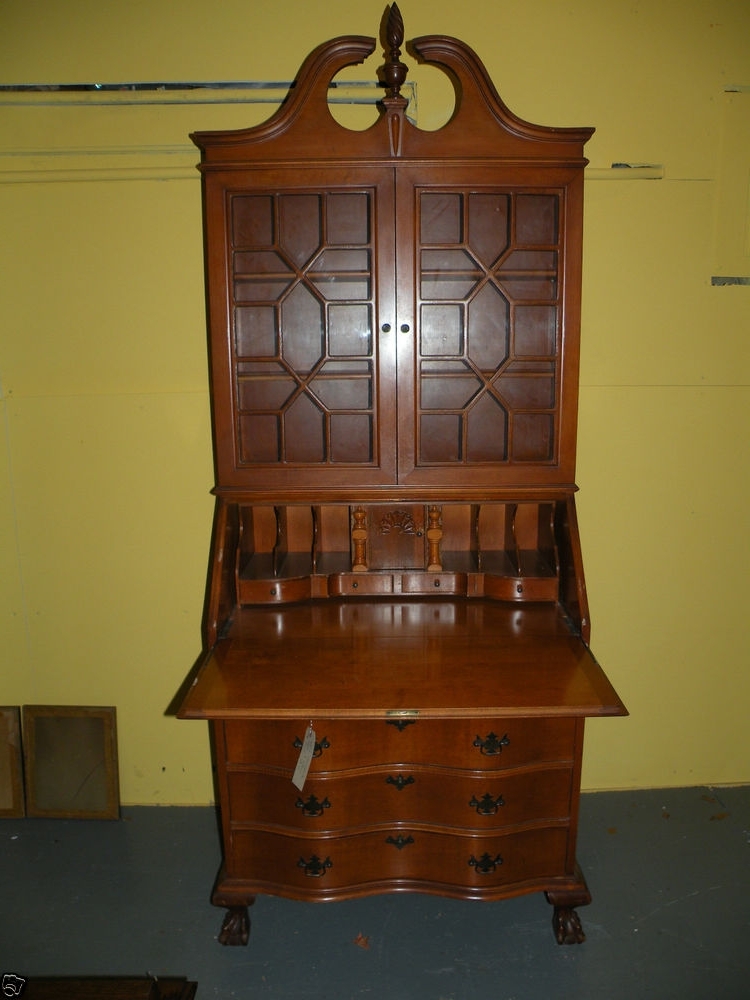 antique drop front secretary desk with bookcase jamestown ny for trendy antique drop front secretary desk with bookcases  (view GGOAHFD