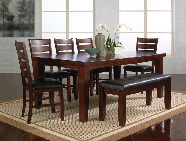 awesome dining room table with bench and chairs dining room LRQUAKA