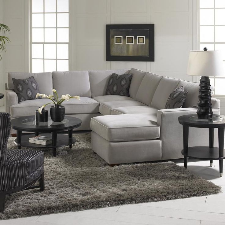 Charcoal Gray Sectional Sofa with Chaise Lounge