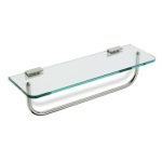 bathroom shelf with towel bar brushed nickel bathroom shelf clear glass bathroom shelf with towel bar stilhaus 764-08 DERZWCJ