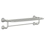 bathroom shelf with towel bar brushed nickel display product reviews for decorative 1-tier spot resist brushed nickel KXVNPIM