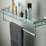 bathroom towel racks bathroom shelf with towel bar brushed nickel bathroom DFTUGIS