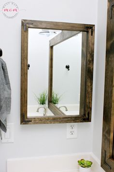 bathroom vanity mirror medicine cabinet diy vanity mirrors! farmhouse style bathroom vanity mirror and medicine AAYJEVP