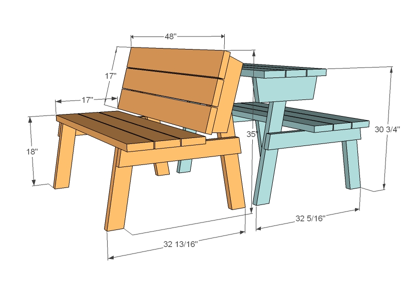 bench that turns into a picnic table plans ana white | picnic table that converts to benches - diy GPDNLJZ
