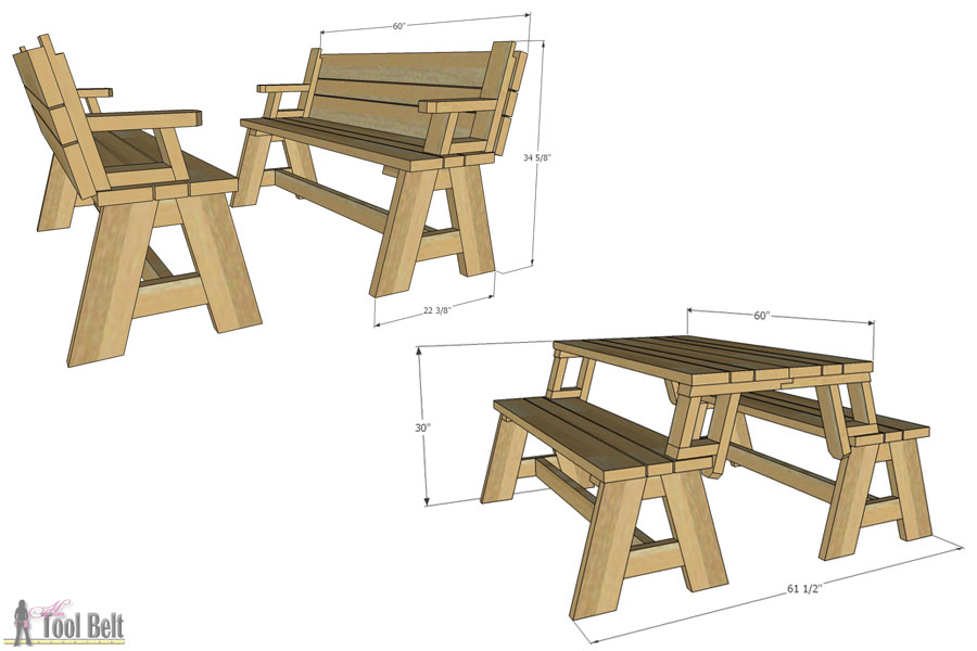 bench that turns into a picnic table plans convertible picnic table and bench AXFTLTE