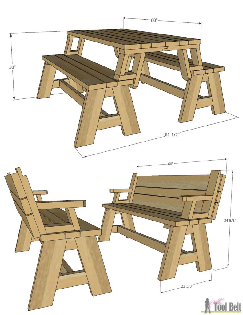 bench that turns into a picnic table plans not only is this picnic table great for outdoor eating, but DINAECK