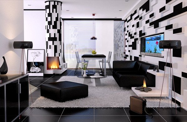 black and white decor ideas for living room black and white living rooms GJSNYOJ