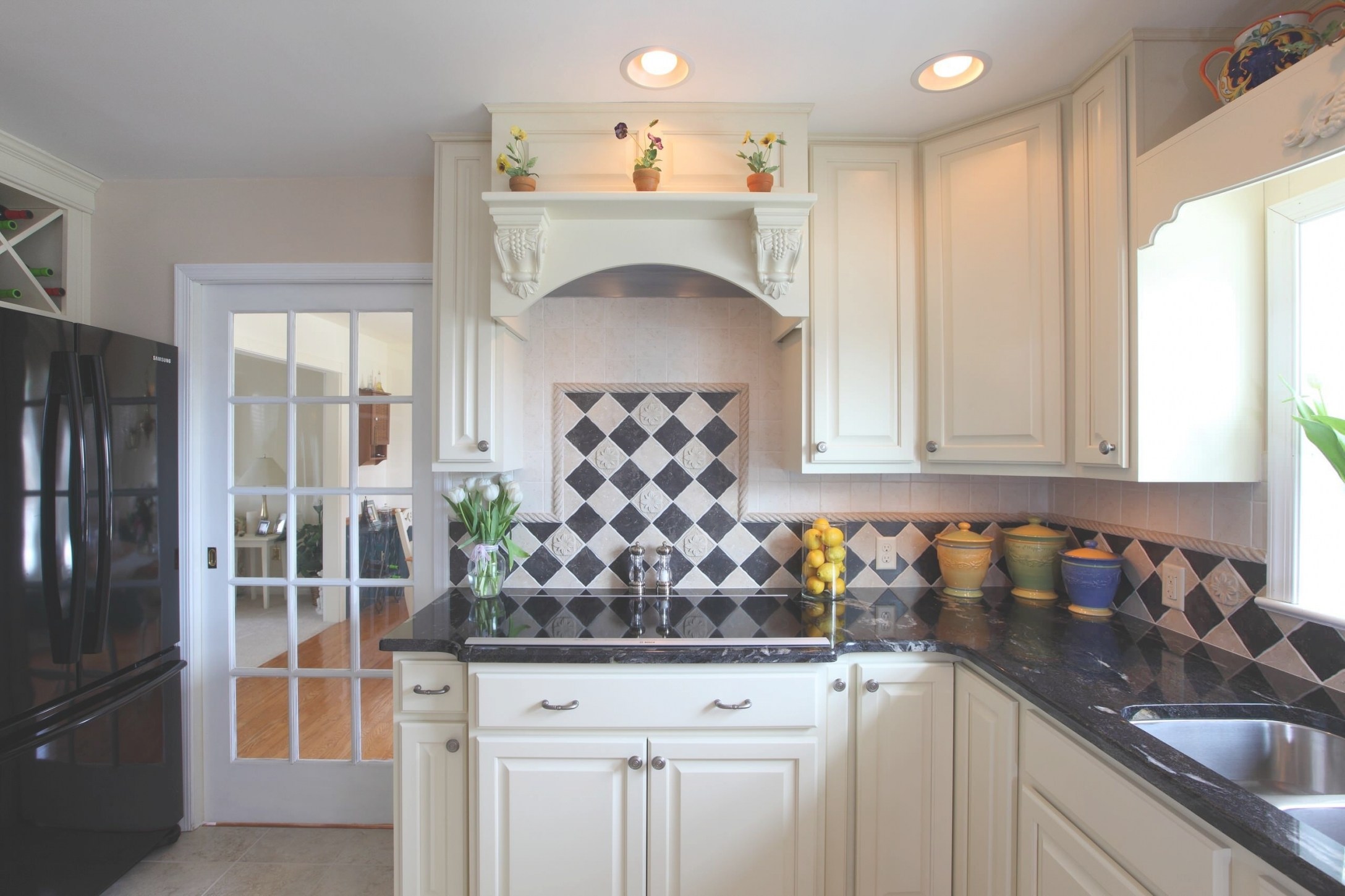 black and white kitchen backsplash ideas ... 69 creative appealing wonderful black and white kitchen backsplash for OKAMFVN