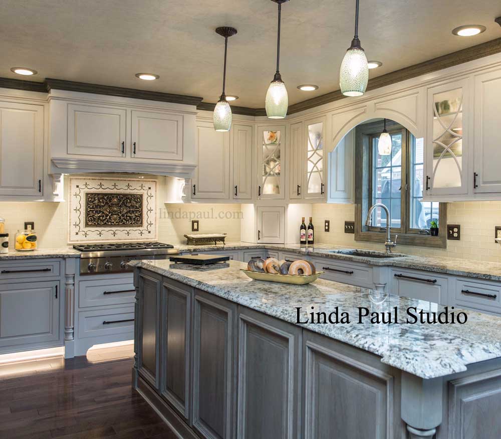 black and white kitchen backsplash ideas ravenna medallion in grey white and black kitchen OXLFJQE