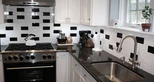 black and white kitchen backsplash ideas subway black white backsplash tile BVMFSYY